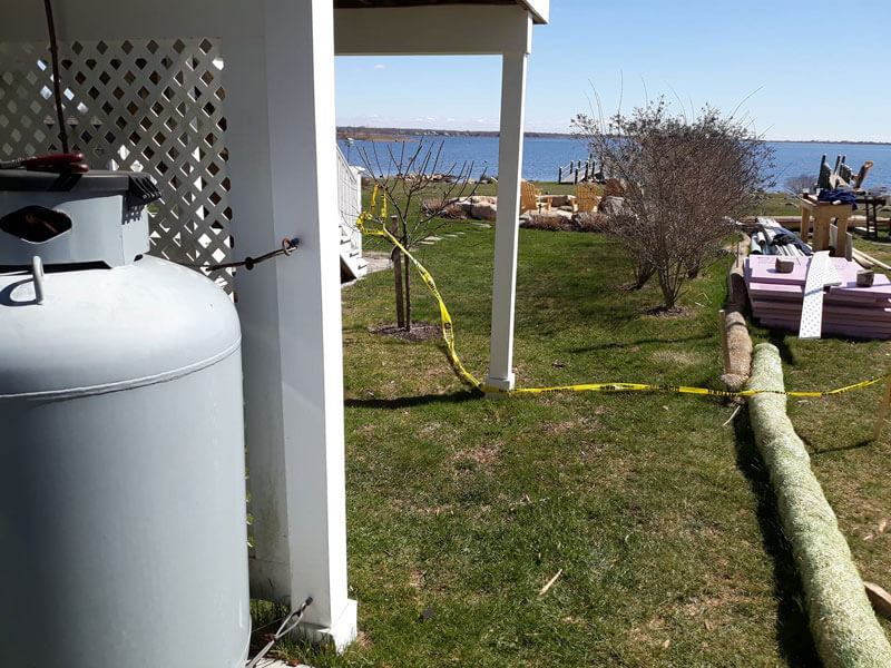 large residential propane tank